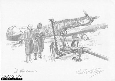 The Frozen North, Petsamo, Finland, January 1943 by David Pentland. [Original Drawing]