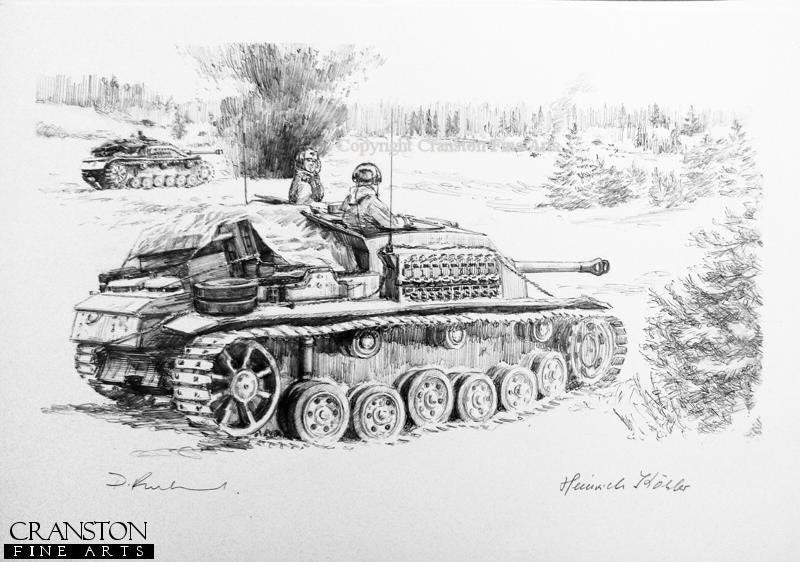 Forty Eight Hours, Wajsma, Central Russia, 11th - 12th December 1942 by David Pentland. [Original Drawing]