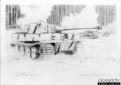 Feldwebel Johann Muller - Tigers to the Front by David Pentland. [Original Drawing]