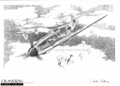 Taran over the Kuban by David Pentland. [Original Drawing]