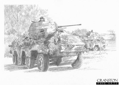 D-Day Recce by David Pentland. [Original Drawing]
