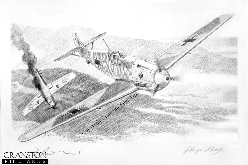Messerschmitt versus Messerschmitt by David Pentland. [Original Drawing]