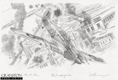 Danger Over Dieppe by David Pentland. [Original Drawing]