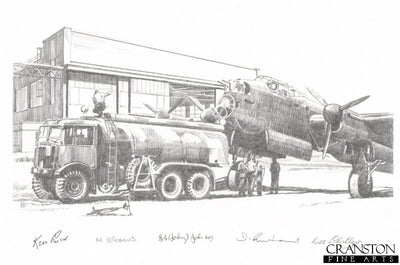 Topping Up by David Pentland. [Original Drawing]
