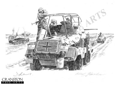 Armoured Reconnaissance by David Pentland. [Original Drawing]