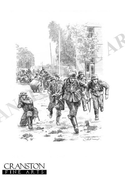 Motorcycle Attack by David Pentland. [Original Drawing]