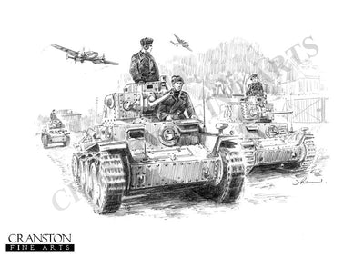 The Road to Calais by David Pentland. [Original Drawing]