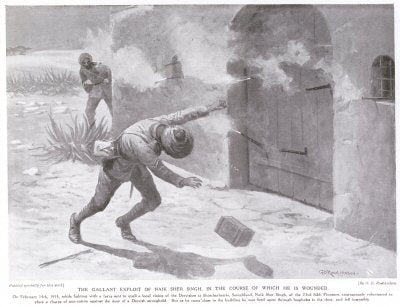 The Gallant Exploits of Naik Sher Singh, In the Course of Which he is Wounded. [print]