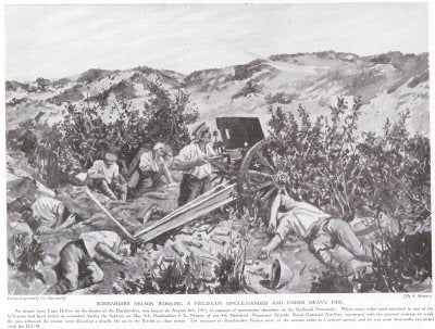 Bombardier Nelson Working A Field Gun Single Handed And Under Heavy Fire. [print]