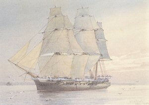 HMS Boadicia by W Fred Mitchell. [print]