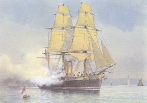 HMS Neptune by W Fred Mitchell. [print]