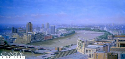 Thames View from the top of St Pauls by Graeme Lothian. [Original Painting]