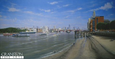 The Thames Looking Towards St Pauls by Graeme Lothian. [Original Painting]