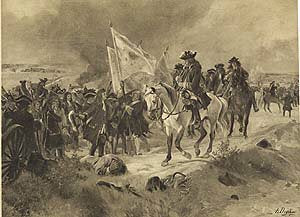 Battle of Ramillies, 1706 by Henry Dupray. [Antique]