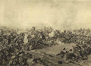 Battle of Waterloo 1815 by Henry Dupray. [Antique]