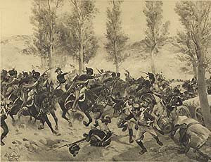 Battle of Vittoria, 1813 by Henry Dupray. [Antique]