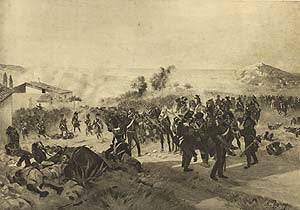 Battle of Corunna, 1809 by Henry Dupray. [Antique]