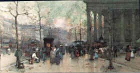 Le Boulevard de la Madeleine, Paris by Eugene Calfen Laloue. [print]