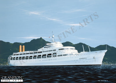 P&O Ocean Liner SS Canberra by Ivan Berryman. [Postcard]
