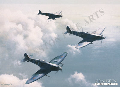 Spitfires of No.611 West Lancashire Squadron by Ivan Berryman. [Postcard]