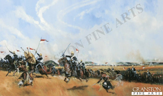 Ulundi 4th July 1879 - Charge of the 17th Lancers by Jason Askew. [Print]