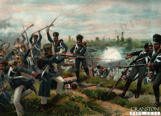 Das Leibregiment bei Wartenburg 3rd Oktober 1813 by R Knotel. [Postcard]