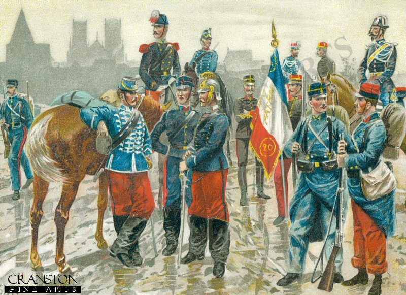Die Franzosische Armee by R Knotel. [Postcard]