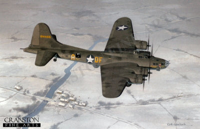 B-17 Memphis Belle by Keith Woodcock. [Postcard]