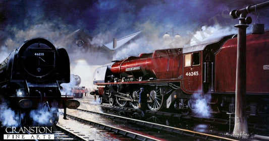 Stanier Pacifics at Rest, City of London & City of Hereford by Barry Price [Print]