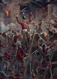 Storming of Badajoz by the Sherwood Foresters painting by Mark Churms. [Original Painting]