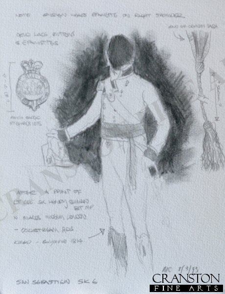 San Sebastian - Ensign Figure Study by Mark Churms. [Original Drawing]