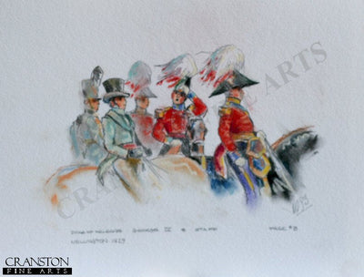 Duke of Orleans, George IV and Staff, 1829 by Mark Churms. [Original Painting]