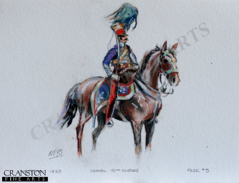 Colonel of the 15th Hussars, 1829 by Mark Churms. [Original Painting]