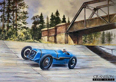 G P Delage at Brooklands by Bob Murray [print]