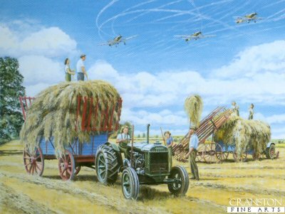Fordson and Womens Land Army by Trevor Mitchell. [print]