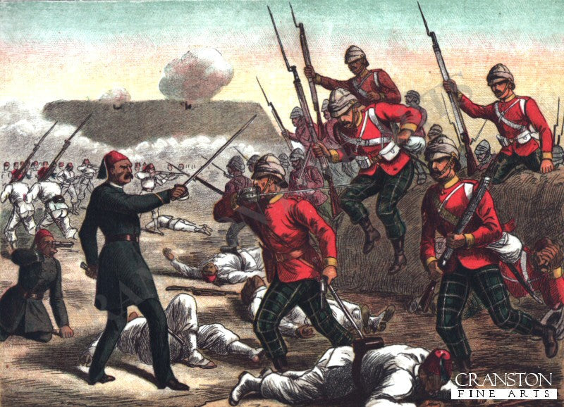 The Highland Light Infantry in the Entrenchment at Tel-El-Kebir by Richard Simkin [Postcard]