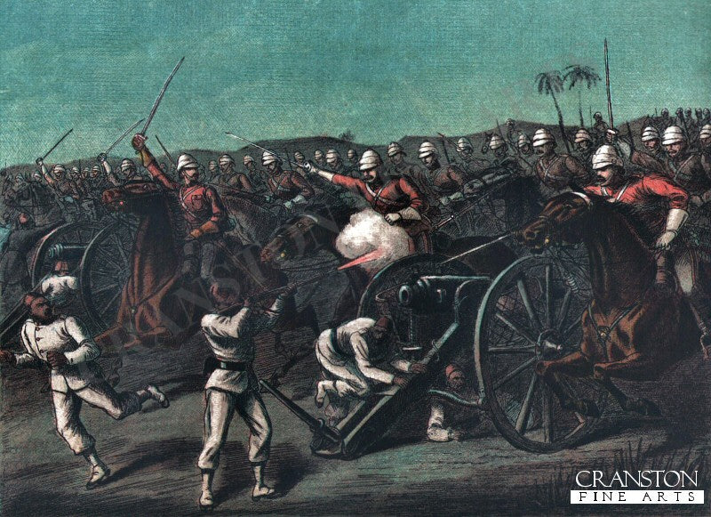 The Charge of the Household Cavalry at Kassassin by Richard Simkin [Postcard]