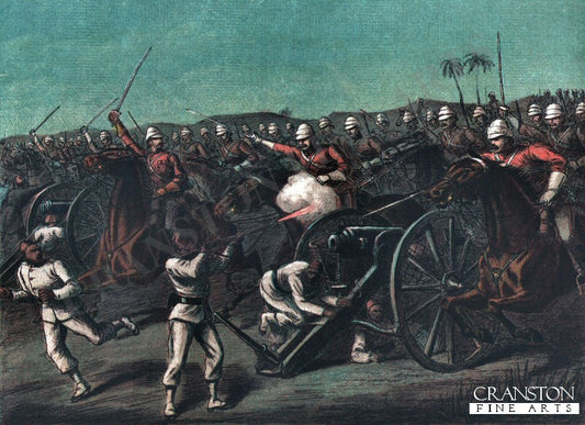 The Charge of the Household Cavalry at Kassassin by Richard Simkin [Postcard]