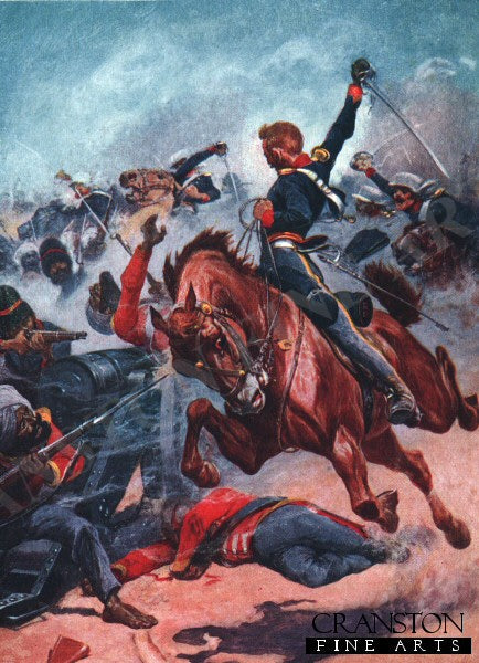 The Third Light Dragoons Charging the Sikh Guns by Stanley Wood [Postcard]