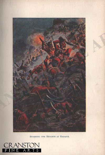 Storming the Heights at Badajos by Stanley Wood. [Antique]