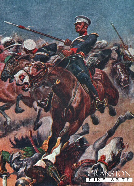 The 9th Lancers at Chilleanwallah by Stanley Wood [Postcard]