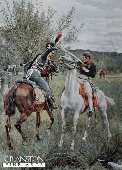 Prince Louis of Prussia and Sergeant Guindey by Felician Myrbach [Postcard]