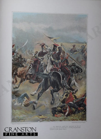 The Light Horse at Wagram by Henri Dupray. [Antique]