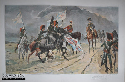 The Capture of Five Portugese Standards by Lucien Sergent. [Antique]