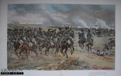 The 20th Chasseurs at Wagram by Henri Dupray. [Antique]