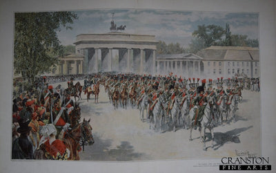 Entrance of the French Army into Berlin by Felician Myrbach. [Antique]