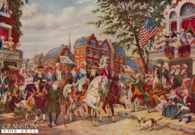 Washingtons Entry Into New York April 23rd, 1789 by Alphonse Bigot [Postcard]