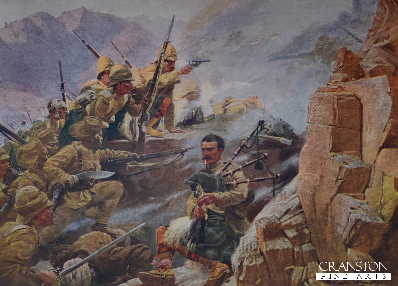 The Storming of Dargai, 1897 by Vereker Monteith Hamilton [Postcard]