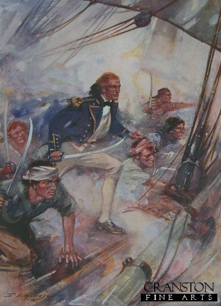 Nelson Boarding The "San Josef" At The Battle of St Vincent by Edward S Hodgson [Postcard]