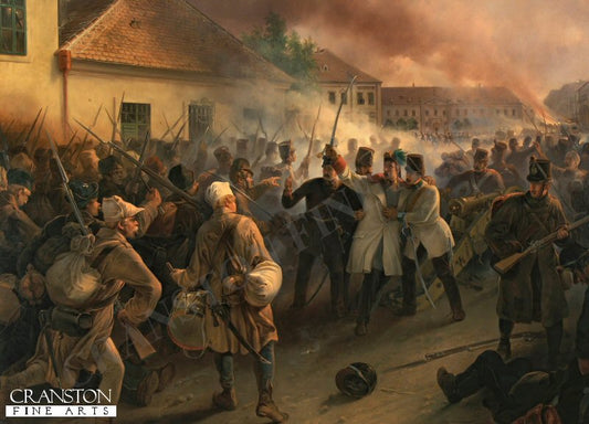 (Detail from) The Heroic Death of General Heinrich Hentzy von Arthurm by Fritz L&#39; Allemand [Postcard]